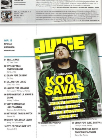 Mr. E DJ Charts For Juice Magazine